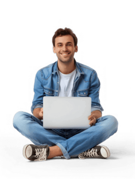 Profissional trabalhando com notebook